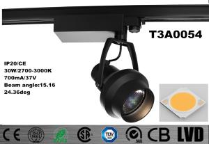 Wholesale 30W LED Track Lights Warm White Good CRI Adjustable Aluminum Black from china suppliers
