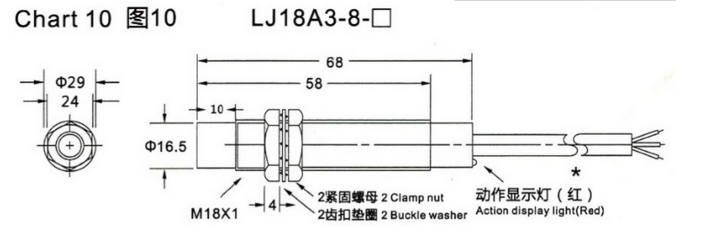 High Quality Electric Inductive Proximity Switch Sensor LJ18A3-8-Z-EZ Position Sensor