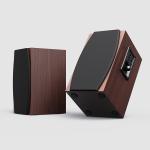 DC Power Source Wood Cabinet Bookshelf Speakers 2.0 HiFi Sound for Home Theater