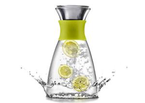 Wholesale Heat Resistant Pyrex Clear Glass Water Pitcher , Glass Fruit Infusion Pitcher from china suppliers