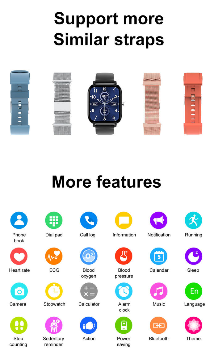 DT36 Smart Watch 1.75 Inch Amoled Screen Tracker Fitness Sport Women W26M Smartwatch Support Call Android IOS
