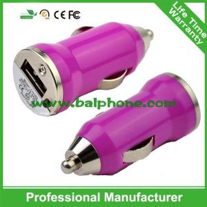 Wholesale Colorful Bullet Single USB Mini Car Charger For Smart Phone from china suppliers