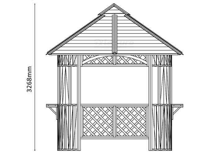 Spa Gazebo With Chair In Black/Brown Color-Duty PS Materials Outdoor Garden
