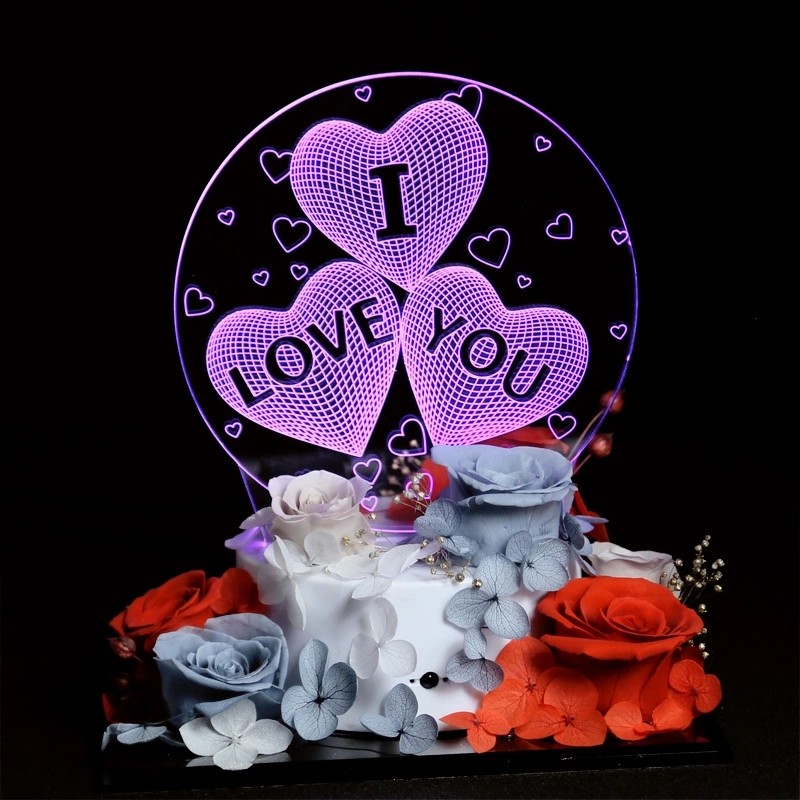 Forever Real Rose Everlasting Flower Preserved Fresh Flower Live Enchanted Rose in Glass Dome Cover with Gift Box Bag