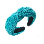 Velvet Handmade Beaded Headband Knot Wide Brim Hair Band