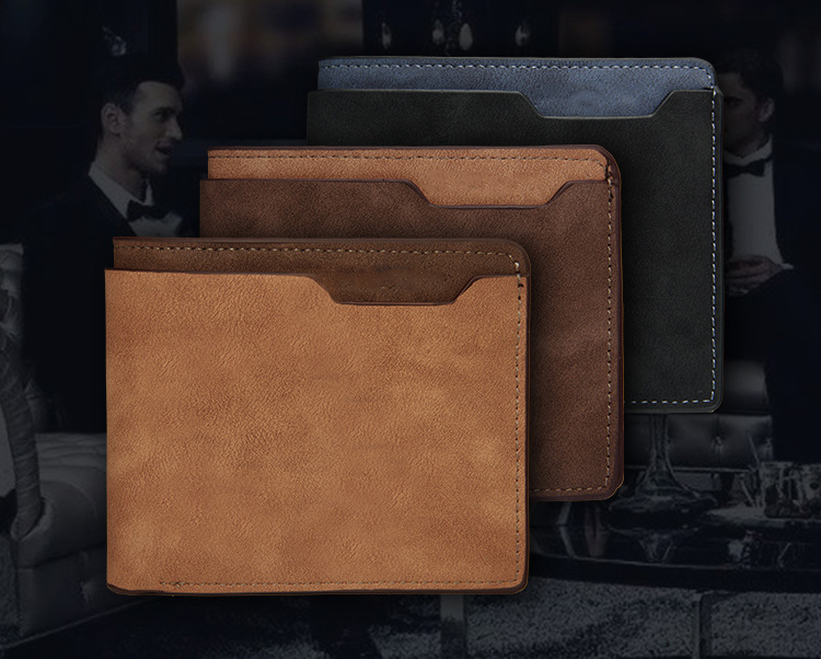 Custom Men's Slim Money Clip Card Holder Wallet with Open Closure and Unique Pattern