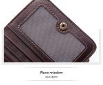 Minibook Cowhide Wallet for Men Genuine Leather Slim Money Clip and Zipper Coins
