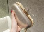 Girl's dinner clutch shiny diamond combo lightweight style evening bag
