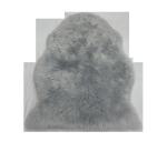 Imitation Grey Sheepskin Seat Pad Shaggy Fur Round Fur Seat Cushion