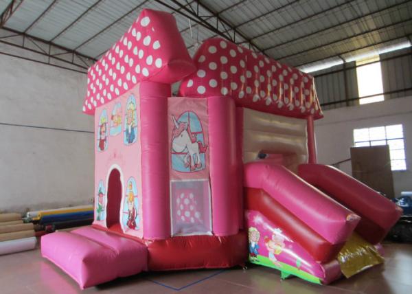 Pink princess inflatable combo castle lovely inflatable combo house for children