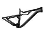 26 Inch Carbon Fat Bike Frame , Black Fat Tire Bike Frame 120 Mm Wheel Travel