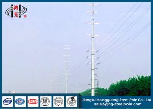 Wholesale Customized Steel Transmission Poles , Octagon Steel Tubing Galvanized Steel Pole from china suppliers