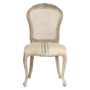 Wholesale French style craved wood rattan back linen fabric wedding chair and event chairs with wholesale price in Dubai from china suppliers