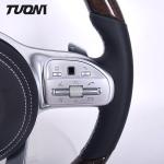 Custom Wooden Steering Wheel Mercedes Benz Black Smooth Leather