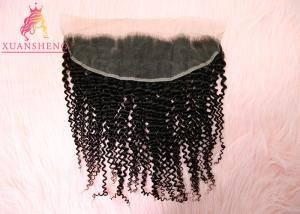 Wholesale Cuticle Aligned Raw Hair Deep Curly 13*4 Virgin Frontal Silky Lace Frontals from china suppliers