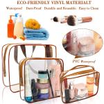 Portable Clear PVC waterproof makeup bag For Travel