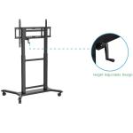 IBoard Height Adjustable 42"-86" Trolley Multi Mobile TV Cart for Interactive