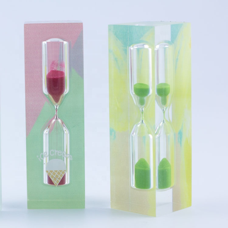 Custom Small Lucite Hourglass Sand Timer For Promotional Gift