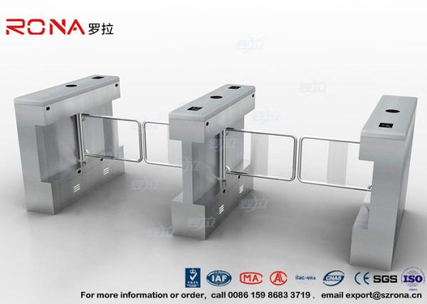 Gym Swing Barrier Gate Electronic Stainless Steel Turnstile Double Swing IP 54
