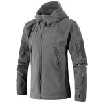 Outdoor Autumn Mens Mountain Jacket , Multi Pocket Fleece Jacket With Hood