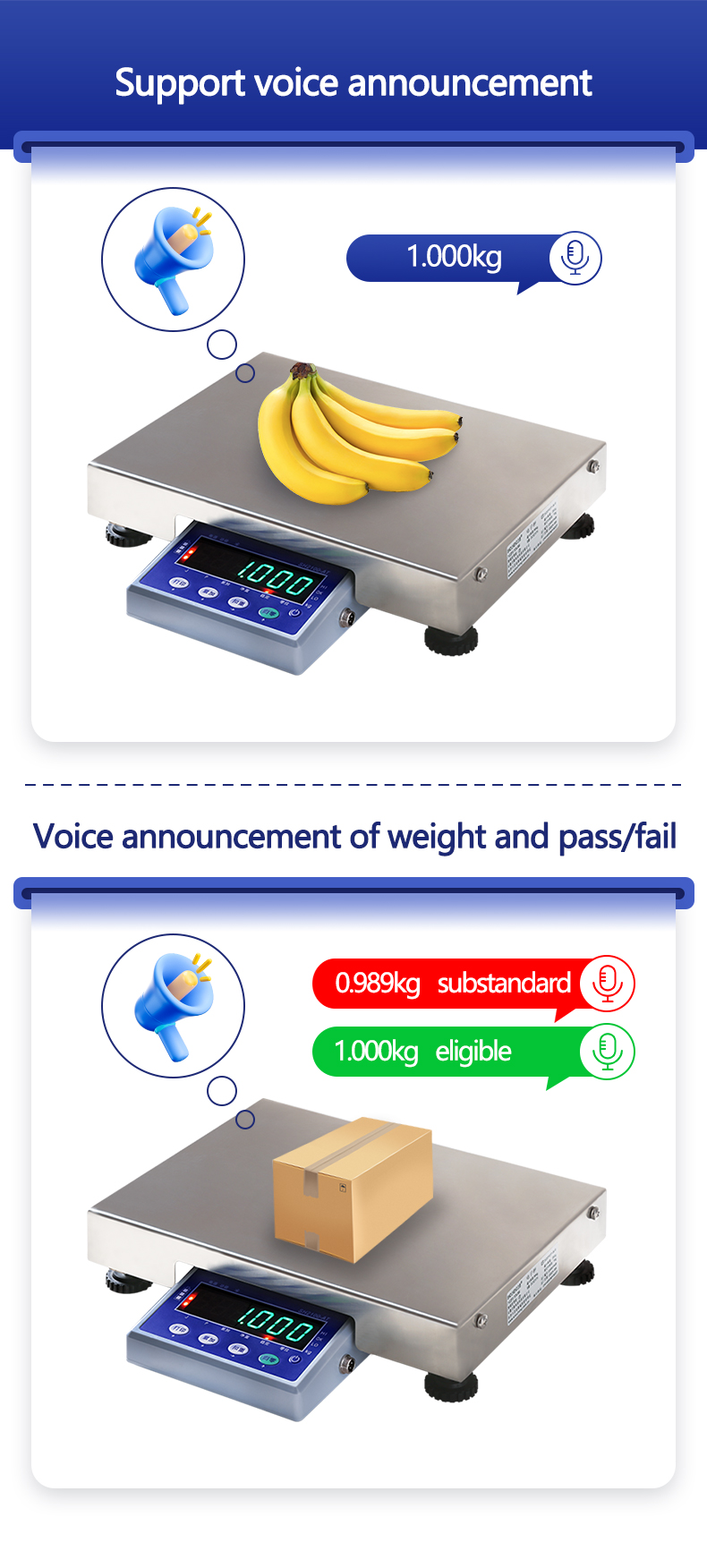 6-Digit LED Display SOHE AT-B 3KG Electronic Table Scale for Industrial Applications