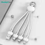 Antiwear Mobile Multi Charger Cable 3 In 1 Stainproof Multiscene