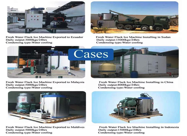 Low Energy 1500 Kg Salt Water Flake Ice Making Machine 13.49 KW