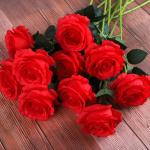 Simulated rose bouquet, silk flower, plastic flower, fake flower, single branch