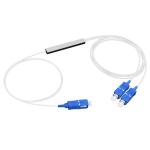 length 1.5m 900um cable 2 Way Fiber Splitter Mini Steel Tube Plc Splitter