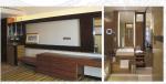 Modern Hotel Bedroom Design King Standard Room Furniture bed and Vanity Cabinets