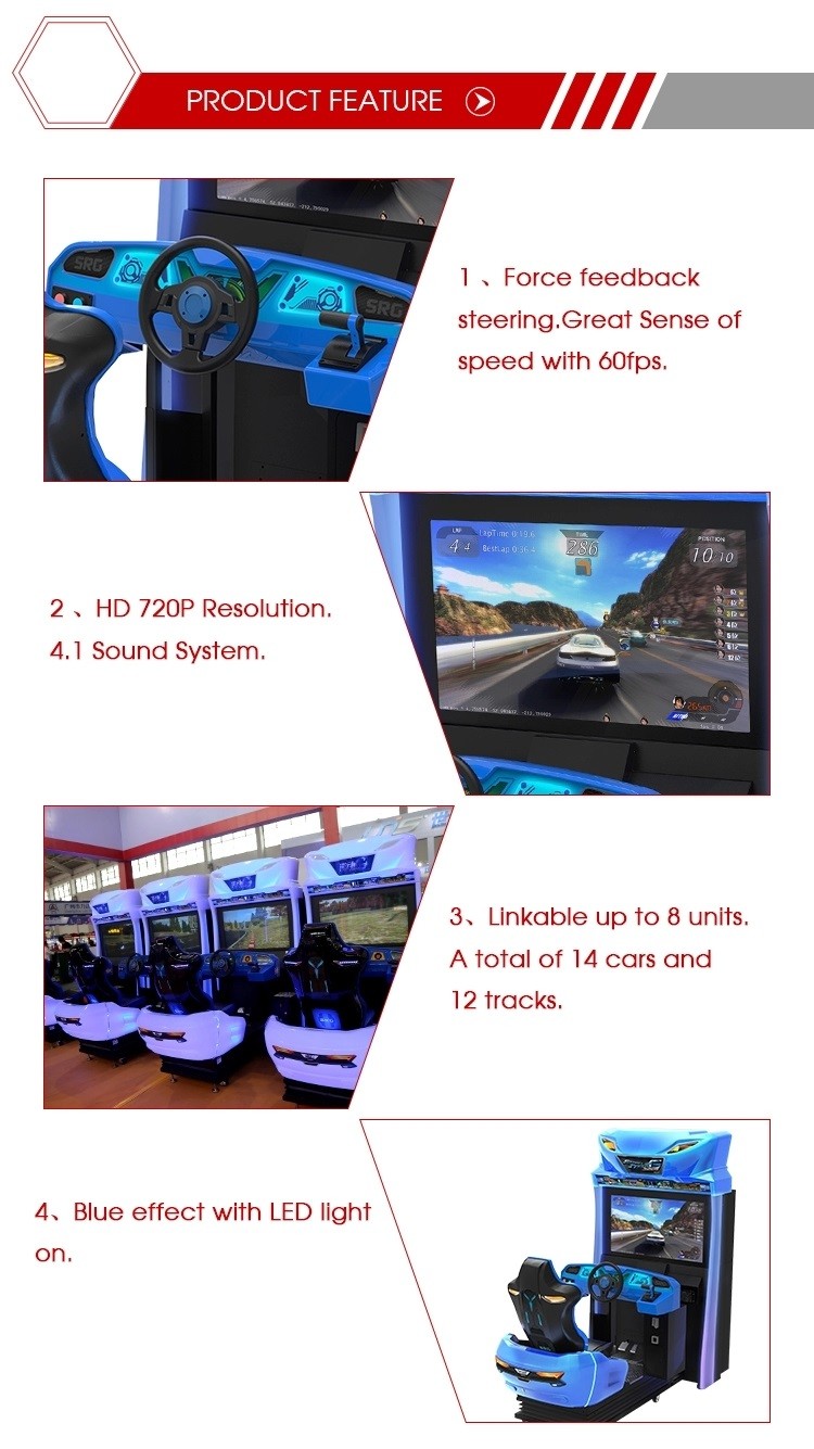 Indoor Amusement Arcade Machines / Driving Simulator Game Machine