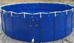 7000L Non-Corrosive Tarpaulin Fish Tank , Long Life Diy Fish Pond Collapsible