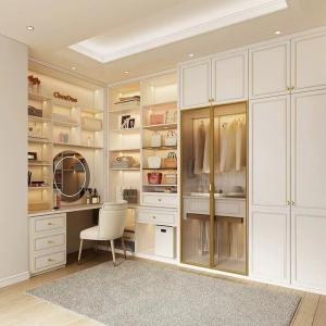 Wholesale Customized Walk In Wardrobe Units Small Closet Melamine Wood from china suppliers