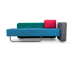 Wholesale Public Area / Hotel / Restaurant Booth Seating Bright Color With Three Seat from china suppliers