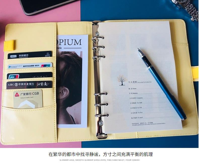 A5 A6 Soft PU Cover Notepad in Different Leather Colors for Customized Business Needs