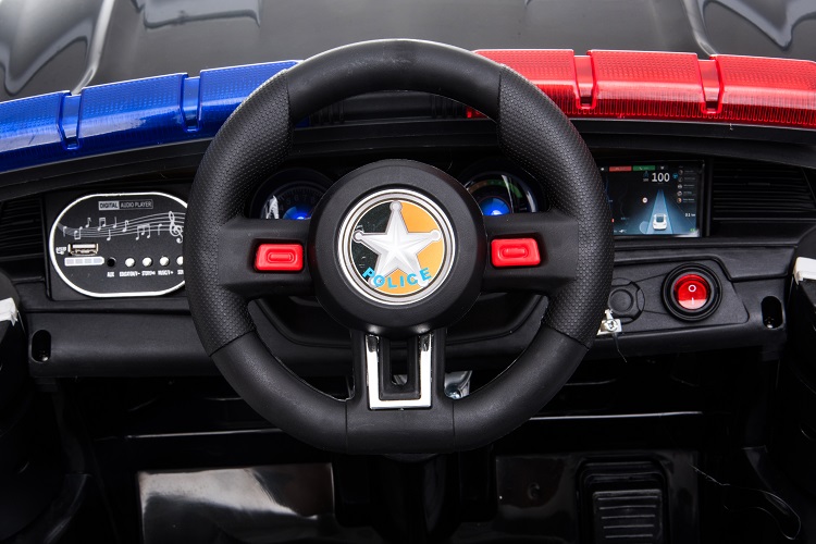 12V Electric Police Car for Kids Age Range 2-4 Years With Remote Control Warning Light and Megaphone 2023