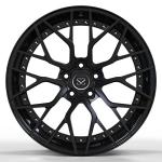 Satin Matte Black 2 Piece Forged Wheels Dics Spoke Barrel Lip For Mercedes Benz