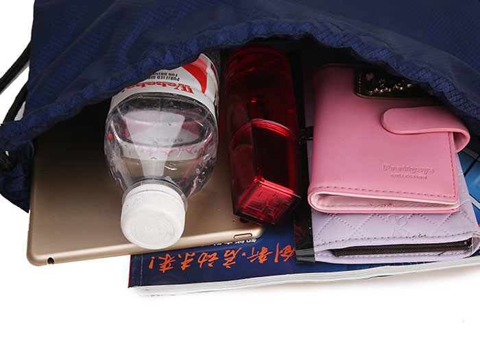 Waterproof Polyester Sports Backpacks Promotional Logo Print Muslin Material