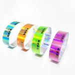 Factory Wholesale Laser Glitter Wrist Strap Neon Color Ranibow Laser Barcode
