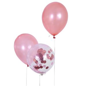 Wholesale 12inch Rose Gold Festival Party Decorations Party Balloon With Confetti from china suppliers