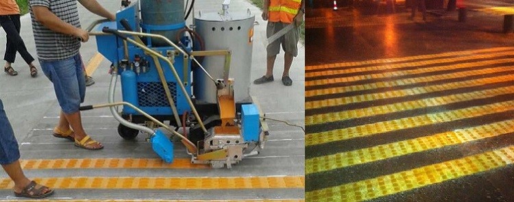 Road Lining Thermoplastic Vibration Road Marking Machine For Vibration Noise Marking