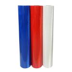 White Blue Red Prismatic Reflective Temporary Vinyl Film PET Material