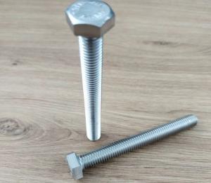 China Stainless Steel 18 - 8 Full Coarse Thread Hex Head Tap Bolt With Six Sided Head on sale