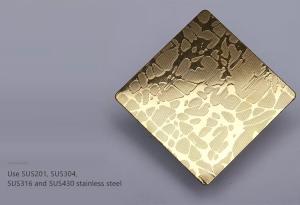 Wholesale Polished Gold Stainless Steel Sheet Decorative Embossing Metal Sheet from china suppliers