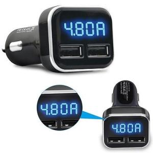 Wholesale Auto Universal Fast Car Charger , LED Display Bluetooth Dual USB Car Charger from china suppliers