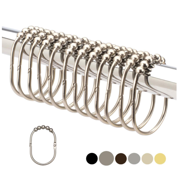 Depot Wide Bathroom Curtain Rings Shower Rod Rings 12.69*6.34*2.53 Cm