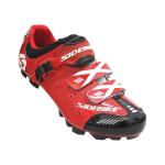 Custom Waterproof Cycling Footwear , Waterproof Flat MTB Shoes Red Color