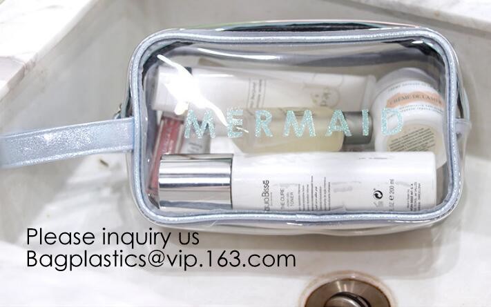 Custom Printing Recycled Soft Pvc Zipper Cosmetic Pouch,Transparent Customer Design PVC Cosmetic Pouch, bagease, bagplas