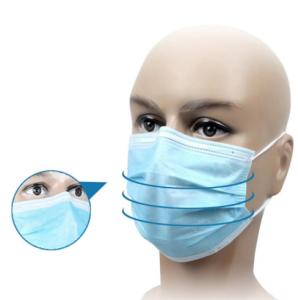 Wholesale Civil Face Mask Disposable Earloop Blue 50Pcs from china suppliers