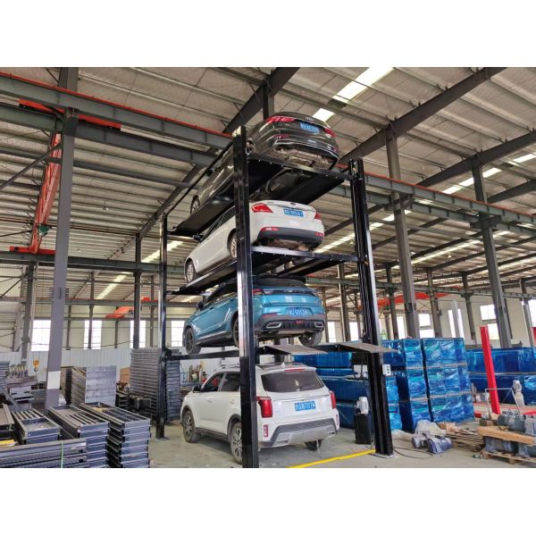 Residential 4 Car Stacked Parking Lift | 4 Level Home Garage Vehicle Storage System